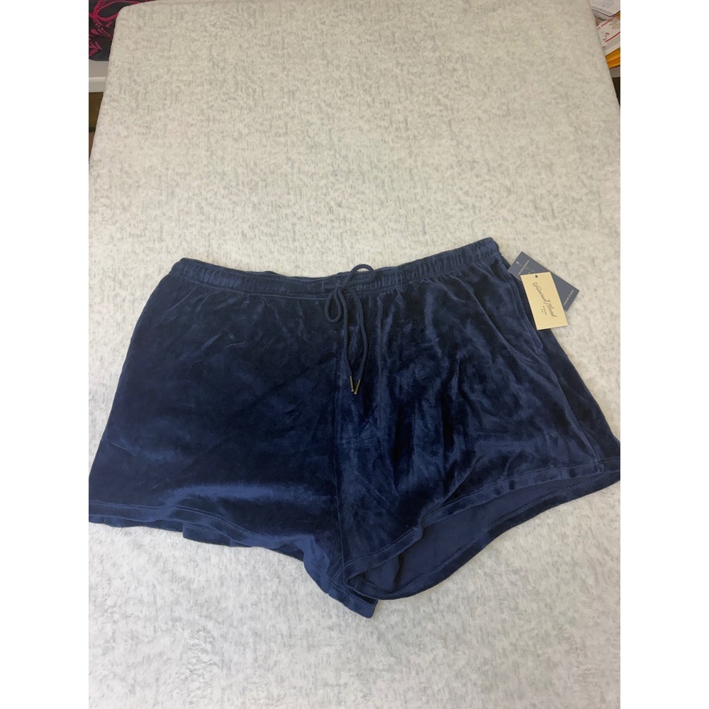 Universal Thread Navy Blue Velour High Rise Leisure Shorts Women 1X NWT